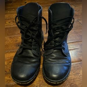 Doc marten leather lace up boots